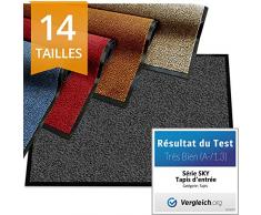 etm Tapis dentrée série Premium | Tapis Antidérapant Absorbant & Lavable | Paillasson entrée Exterieur & Interieur | Anthracite 60x90cm