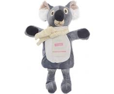 CityComfort Bouillotte Eau Chaude Peluche, Bouillotte Pour Enfant 1 L Avec Housse Polaire Ultra Douce Peluche Koala Ou Lapin, Bouillotte Enfant Animaux Caoutchouc Naturel (Gris)