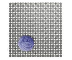 mDesign tapis de douche en plastique – tapis de bain antidérapant rectangulaire avec ventouses – tapis baignoire & douche moderne – gris foncé
