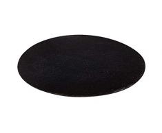 PengGengA Tapis Rond Anti-Dérapant Décor Chambre Et Salon Noir 80 * 80CM