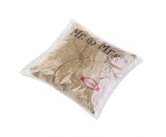 Tinksky Coussin pour alliances en toile de jute M. et Mme