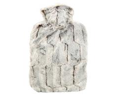 BOUILLOTTE AVEC HOUSSE DUVETEUSE REMBOURREE (TAUPE)