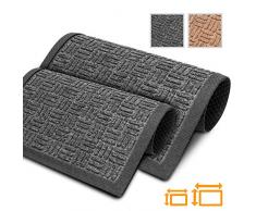 GadHome Tapis de Porte extérieur Qui piège la poussière, Noir 40x60cm | Tapis résistants et lavables pour la Maison, Le Bureau | Barrière en Caoutchouc antidérapante Facile à Nettoyer, Texture Unique