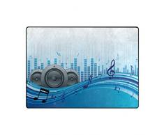 Mnsruu Tapis Humoristique avec Notes de Musique pour Salon, Chambre à Coucher, Tissu, Multicolore, 203cm x 147.3cm(7 x 5 Feet)