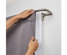 Umbra Kit Complet de Double Tringle à Rideaux Occultant /Fixations et 2 Barres Extensible, Acier, Mat Nickel, 243.84 x 13.03 x 5.41 cm 1005892-782