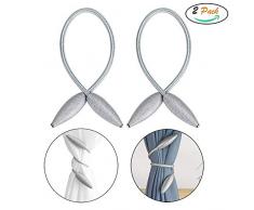 FUJIE 2 Pcs Embrasses à Rideaux Clip l’Embrasse en Corde Tricot Tressage Rideaux Boucle Naturel et Simple Style Embrasse Rideau Décoration pour Salon Chambre