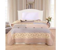 Alicemall Courtepointe boutis Couvre lit boutis Couette imprimée Couette léger Edredon en coton Plaid Parure de lit Couverture Décoration de lit 150*200cm 1.5kg (12)
