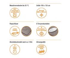 Couverture chauffante électrique HD 75 Cosy de Beurer | Surface ultra-douce | Arrêt automatique | Lavable en machine | Couverture respirante pour canapé et lit | 180 x 130 cm