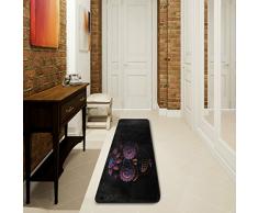 Mnsruu Tapis Humoristique Motif tête de Mort Motif tête de Mort Motif tête de Mort Noir 61 cm x 182,88 cm