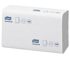 Tork 150299 Essuie-mains Universal interfoliés pliés en Z / Xpress H2 / 2 plis - lot de 20 - Blanc