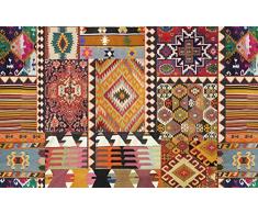 Vilber Bohemian Kilim 2495 – Tapis à Motifs, Vinyle, Multicolore, 75 x 120 x 3 cm