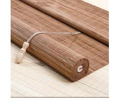 Stores enrouleurs Rideau de Bambou Rideau Vintage Ombrage Levage Anti-Mites Résistant à Lhumidité, pour Portes/Fenêtres/Balcon,60x100cm