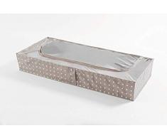 COMPACTOR Housse de Rangement Extra Plate Dessous de Lit Anti-Poussière, Marron RIVOLI, Polypropylène et EVA, 45 x 108 x H. 15 cm, RAN5182_BROW