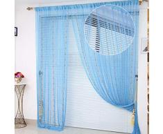 Rideau De Porte Coloré Perles Brillantes 2 Pack 100 X 200 cm Rideau à Cordes Rideau De Fils Pour Porte/FenêTre Anti-Insectes, Ideau De Moustiquaire, Divise-PièCe, Mariage De NoëL