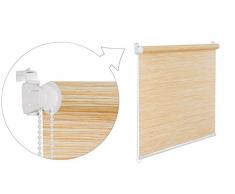 Store enrouleur tamisant effet bambou MIX2 65 x 150 cm Pare-vue Store enrouleur serrage sans perçage. toutes les dimensions dans notre boutique.