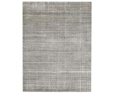 HAMID - Tapis Kavir en Laine Unie - Tapis en Laine Douce - Tissé à la Main - Laine Douce de Différentes Couleurs - Tapis de Salon, Chambre à Coucher, Salon - Gris et Blanc (140x200cm)