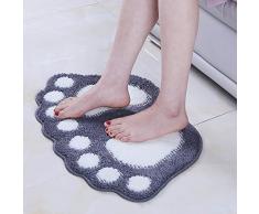 DOTBUY Tapis de Salle de Bain, Super Absorbant Anti-dérapant Tapis de Bain Confortable Tapis de Salle de Bain Tapis de Douche (40 * 60cm, Gris)