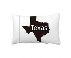 DIYthinker Texas Amérique USA Plan Silhouette Throw Coussin Oreiller Lombaire Insert Cover Accueil Canapé Décor Cadeau 16 Pouces x 24 poucess Multicolor