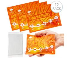 12 Paires Premium Chauffe-Mains, Hand Warmers -100% Naturel - Jusquà 10 Heures de Chaleur Apaisante (58°C) - Chauffe-Doits de Poche ou Gants| Confort Maximum en Hiver