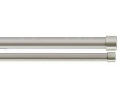 AmazonBasics Tringles à rideaux, double, 1.83 - 3.66 m Nickel