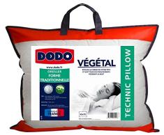 Dodo 82293 Oreiller Végétal en Mousse à Mémoire de Forme Blanc 45/70 cm