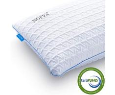 NOFFA Oreiller à Mémoire de Forme Rectangulaire – Oreiller Classique Confort mais Ferme avec Lavable et couvercle amovible, Coussin Sommeil Moelleux Respirant et Hypoallergénique (74X48cm)