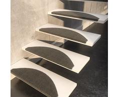 Sisal - Naturel Tapis Marche escalier - Rayures Anthracite - 2 Tailles