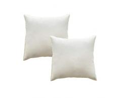 Mack Oreillers Lot de 2 Plumes Oreillers 50 x 50cm Poids du Remplissage par Oreiller 600g
