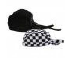 MagiDeal 2pcs Chapeau Toque de Cuisinier Chef Restauration Skull Cap à Nouer