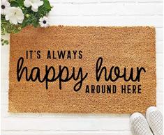 Yor242len Paillasson Humoristique Inscription Happy Hour