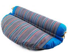 SAPURA Coussin de Yoga | Coussin de méditation | Yoga Bolster 2en1 | Bio Remplissage Sarrasin | Rouleau Oreiller | Pilates-Bolster | Oreiller de Relaxation