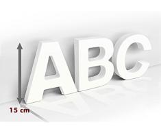 K&L Wall Art Lettres décoratives G - Hauteur 15 cm - Blanches en PVC Mousse Rigide