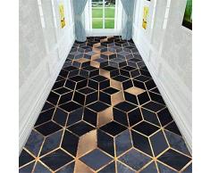 JLCP Longs Tapis pour Couloir, Géométrie Abstraite De Style De Tapis De Couloir De Carpettes De Secteur Lavable À La Maison Lavable Résistant À lusure, Tailles Multiples,1,80x250cm