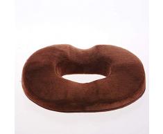 AZXIAOY Coussin Hémorroïde, Coussin à Anneau Rond Très Confortable, Aide à Soulager Le Post-Natal, Soulagement De La Douleur Au Coccyx, Prostate, Post-opératoire,Brown