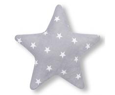 Ami Lian® Coussin étoile astérisque Gris Coussin Déco kuschlig duveteuse env. 28 cm