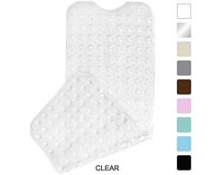 Ksnnrsng Tapis de Bain Douche Baignoire Antidérapant Lavable en Machine Tapis de Salle de Bain Baignoire Extra Long avec Ventouse (Transparent, 40 x 100 cm)