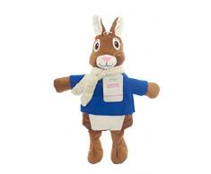 Bouillotte Pour Enfant | Bouillotte Avec Housse En Peluche Super Douce Pour 1 Litre d’Eau Chaude, Petit Cadeau Doudou Chaleur Et Confort Motif Noël, Animaux (lapin)