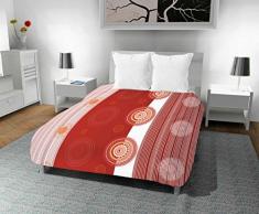 Intemporel Couette Imprimée 240x220 cm Mandala Corail, Polyester, Orange