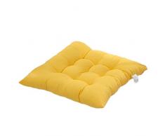 Worsendy Galettes de Chaise, Coussin de Chaise Souple Rembourré avec Liens Décoration Portable Maison Bureau Multi-Colore Orange,Irresistibly Cushiony Soft Seat Cushion 40 x 40 cm (Jaune)