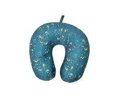 Mountain Warehouse Oreiller de Voyage en microbille - Soutien pour Cou Design Spandex, Fini Polaire Doux, Coussin Durable - Été, Camping Sarcelle Taille Unique