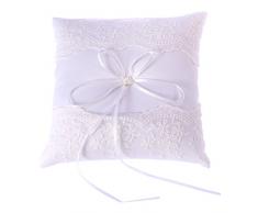 YEAHIBABY Coussin danneau de Mariage, Coussin de Mariage Bague de Mariage pour la décoration de Mariage, 20x20cm