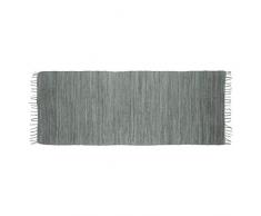 Relaxdays 10020461_586 Tapis de Couloir à Franges Coton Gris 80 x 200