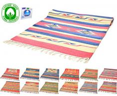 Fantasy Casablanca Tapis Kilim en coton lavable pour salle de bain, cuisine, de 60 x 180 cm, 60 x 240 cm Différentes couleurs et motifs Lavable en machine à 30° Double face 60_x_180_cm Design 2