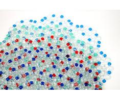 Tapis de douche versch. Farben - K & B Distribution de tapis de douche fleur rond Tapis antidérapant Tapis de bain 371 Bleu Bleu foncé