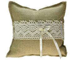 Vintage/rustique hessois Anneau Coussin de mariage