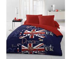 Couette imprimée Double Face 220x240 Dream in London Microfibre