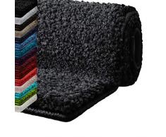 casa pura Tapis de Bain Antidérapant - Tapis de Douche | Tapis Salle de Bain, WC, Toilette, Sortie de Douche | Epais, Absorbant & Moelleux | Microfibre (Gris Foncé - 50x60 cm)