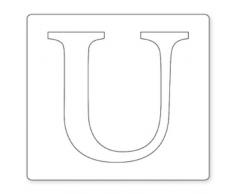 Sizzix Matrice de découpe Lettre U décorative Par E.L. Smith Majuscule Sassy Serif