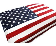 Couverture Bébé Naissance Couverture Adulte pour Lit sofa Couverture Enfant Flanelle très Confortable et Doux Agréable Drapeau Britannique/Américain