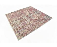Moderne 6-Feet par 6-Feet (6 'x 6') carré Eden extérieur Bleu clair contemporain Zone Tapis